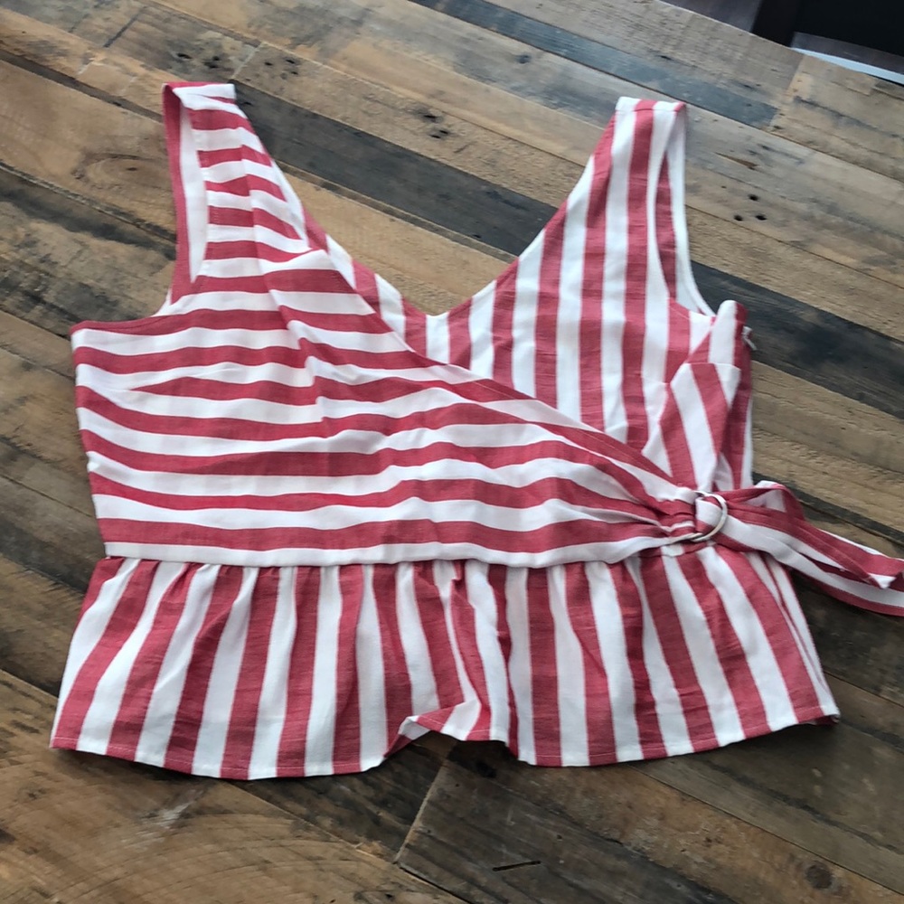 Abercrombie NWT red/white stripped tank